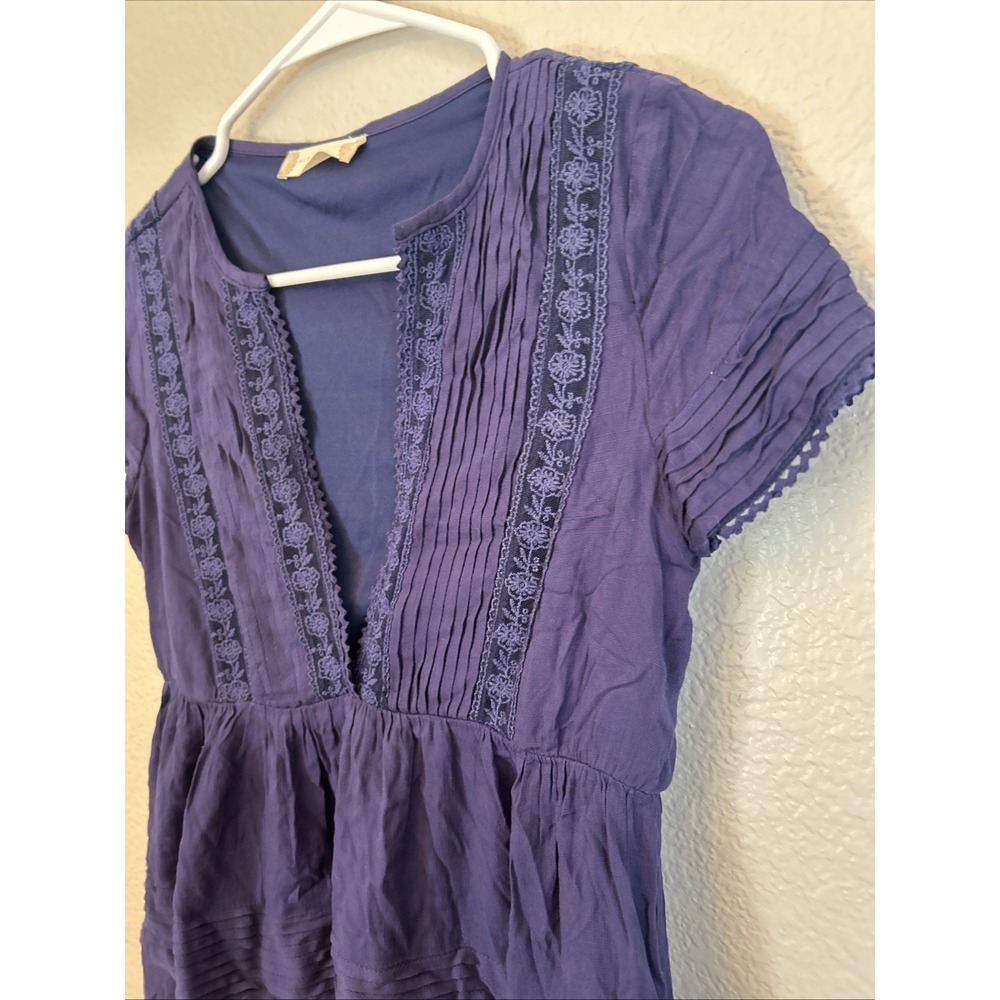 Altar'd State Navy Ruffle Dress Womens Juniors SIze Large Xsmall - Picture 5 of 9